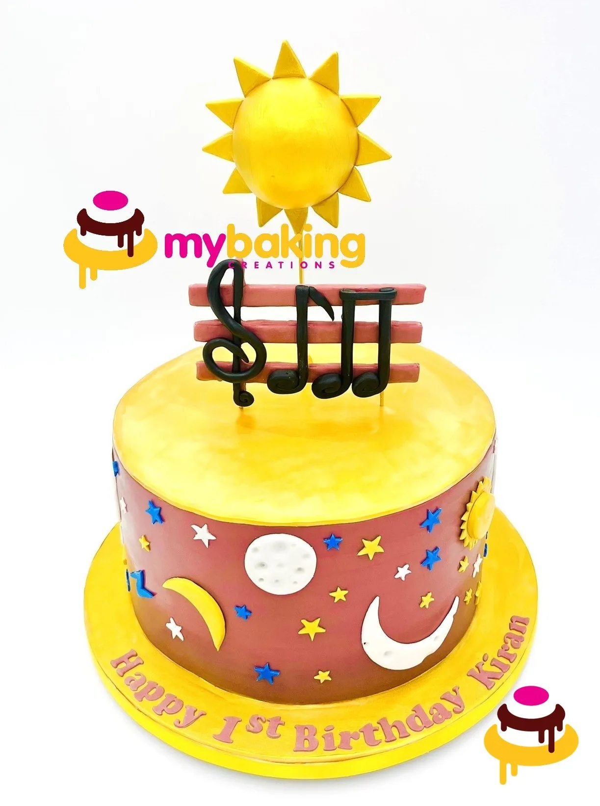 Custom music note themed birthday cake San Francisco Bay Area
